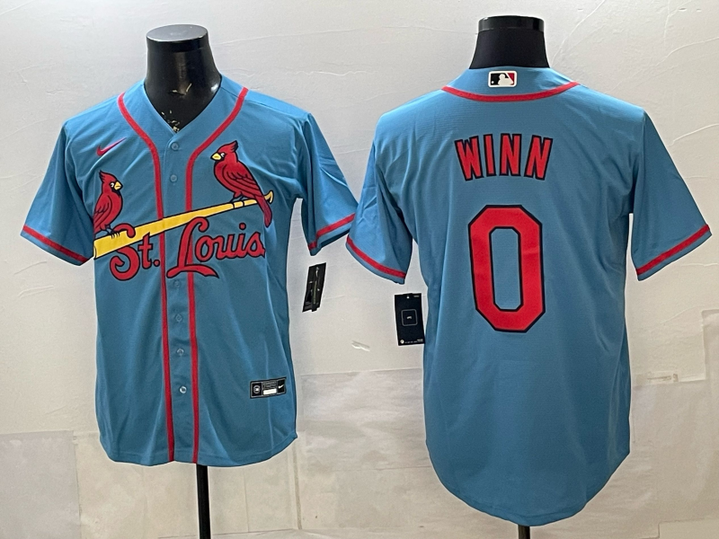 Men 2026 St.Louis Cardinals #0 Winn blue Nike MLB Jersey 001
